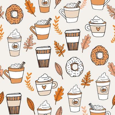 Fall Lattes Fabric, Wallpaper and Home Decor | Spoonflower