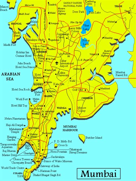 Map of Mumbai - Free Printable Maps