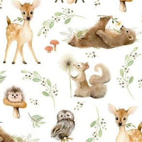 Crib Bedding Woodland Animals Greenery Crib Sheet Changing - Etsy