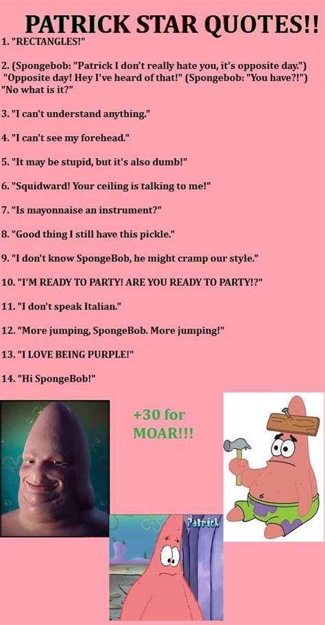 Patrick Star Funny Spongebob Quotes - ShortQuotes.cc