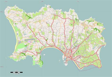 Island Of Jersey Map - Cities And Towns Map