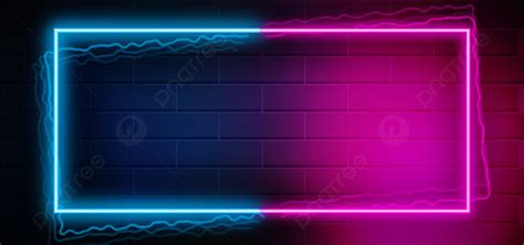 Abstract Neon Electric Lamp Banner On Brick Background, Neon ...