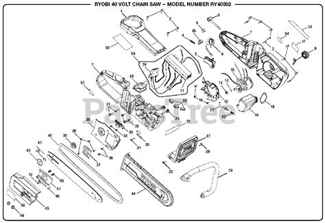 Ryobi RY 40502 - Ryobi 40V Chainsaw, Rev 07 (2017-03) General Assembly ...