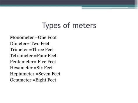 PPT - Meter in Poetry PowerPoint Presentation, free download - ID:2225390