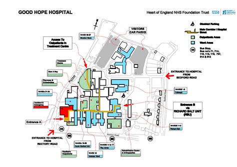 University Hospitals Birmingham NHS Foundation Trust | Good Hope Site Map