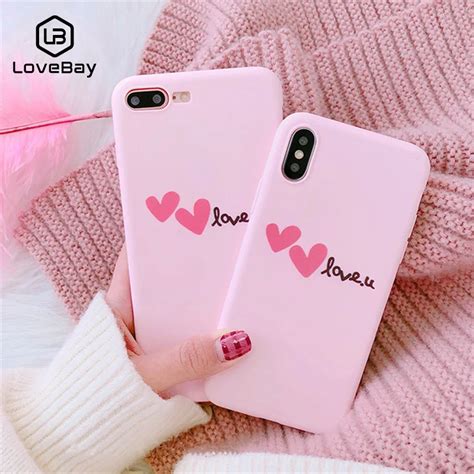 Lovebay Pink Love Heart Phone Case For iPhone 6 6s 7 8 Plus X XR XS Max ...