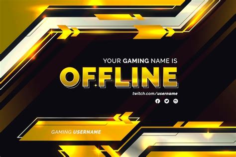 Premium Vector | Offline twitch banner template