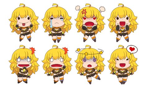 New Yang emotes from Amity Arena : RWBY