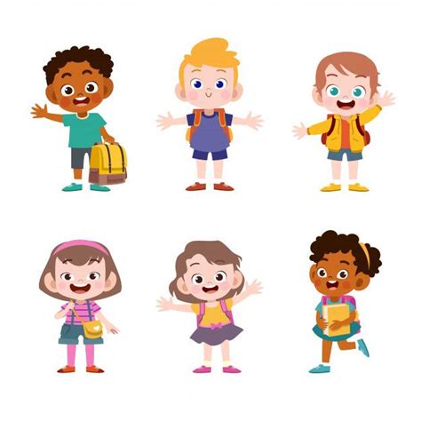 Premium Vector | Kids ready to school | Design de personagem ...