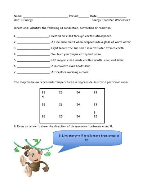 Energy Transfer Worksheet