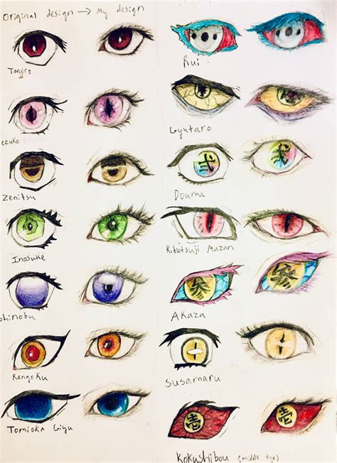 Demon Slayer Eye Sketches by CeiliT on DeviantArt