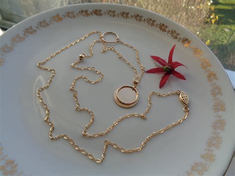 Long Gold Chain 585 Gold Filled With Reflective Double - Etsy