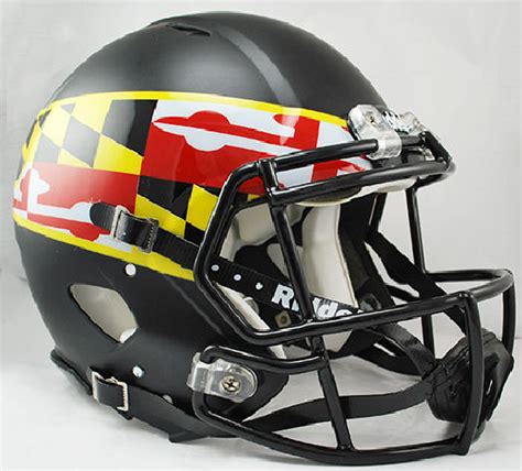 Maryland Terrapins Speed Football Helmet "Flag Black" | Football ...