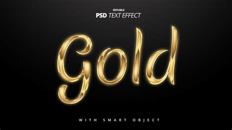 Premium PSD | A gold 3d text effect with a black background