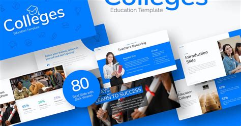 Colleges Education PowerPoint Template Incl. study & learning - Envato