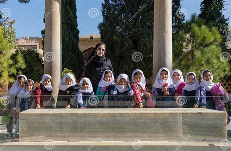 Lovely Little Girls at Hafezieh or Tomb of Hafez in Shiraz Editorial ...