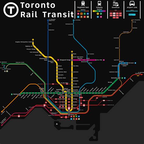 I redesigned Toronto’s subway map to include streetcars, regional rail ...