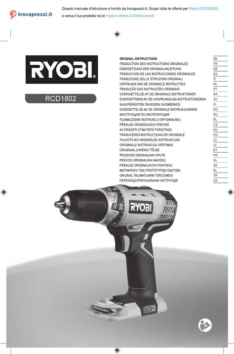 RYOBI RCD18022L ORIGINAL INSTRUCTIONS MANUAL Pdf Download | ManualsLib