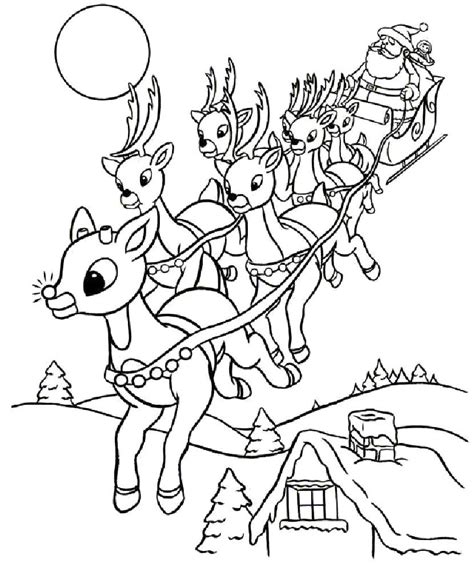 The Reindeer Introduction Of Santa Coloring Pages | Pagine da colorare ...