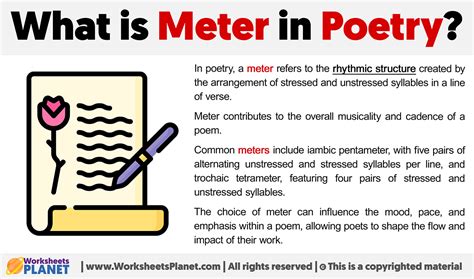 What is Meter in Poetry