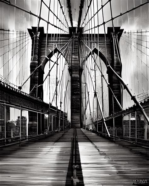 Brooklyn Bridge Fine Art Print · Creative Fabrica