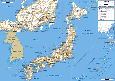 Large road map of Japan with cities and airports | Japan | Asia ...