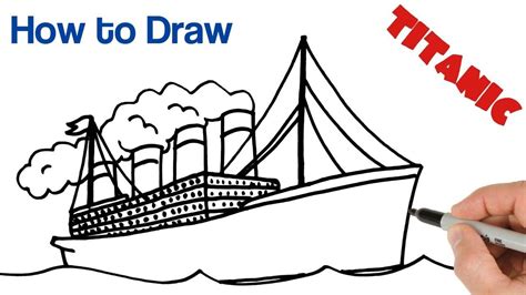 How To Draw The Titanic Titanic Drawing Easy Drawings Titanic | Images ...