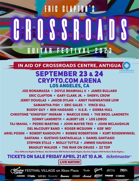 Vince Joins 2023 Eric Clapton's Crossroads Guitar Festival Lineup ...