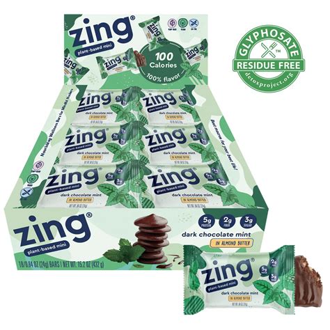 Dark Chocolate Mint Zing Minis | Zing Bars