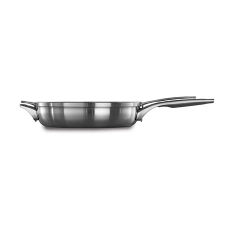 Calphalon Premier Space Saving Stainless Steel 12-Inch Fry Pan with Lid ...