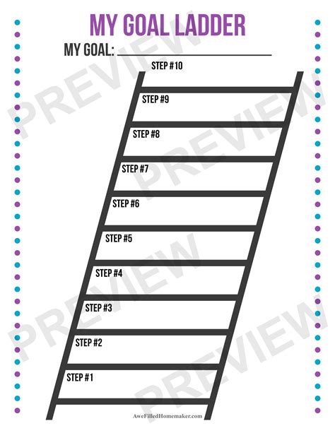 Using a Goal Ladder To Help Teens Achieve Their Goals | Goal ladder ...