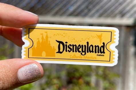 Disneyland Ticket Sticker // Disney Ticket Sticker // | Etsy