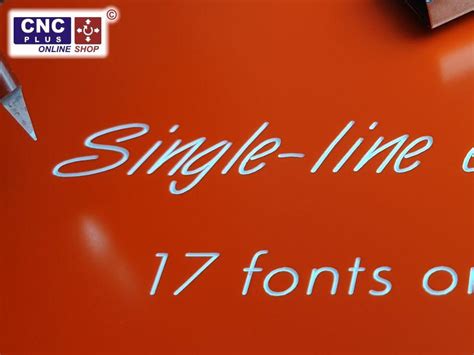 17 Singleline engraving fonts on a USB stick, special engraving fonts.