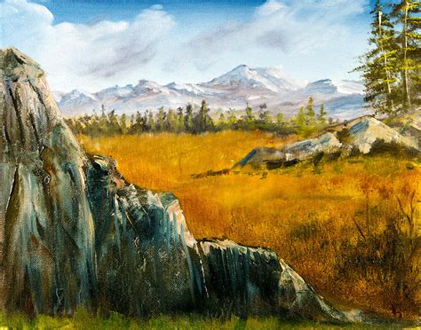 The Plains - Mountain Landscape Painting by Barry Jones | Pixels