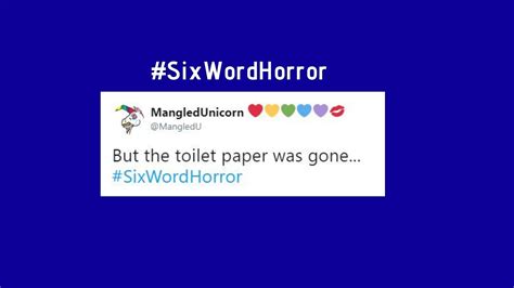 Six-Word Horror Story Challenge on Twitter: #SixWordHorror challenge ...