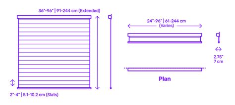 Window Blinds & Shades Dimensions & Drawings | Dimensions.com