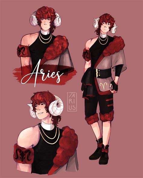 ♈ARIES♈ | Anime zodiac, Zodiac characters, Zodiac art