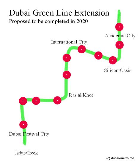 Green Line Extension Starting 2017 - Dubai Metro Information