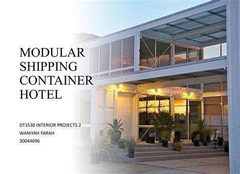 Modular Shipping Container Hotel on Behance