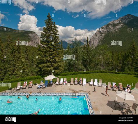 Swimming pool at The Fairmont Banff Springs Hotel Banff National Park ...