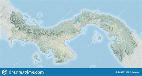 Topographic map of Panama stock illustration. Illustration of surface ...