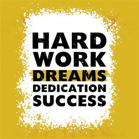 Hard work dream dedication success t-shirt design 13422887 Vector Art ...