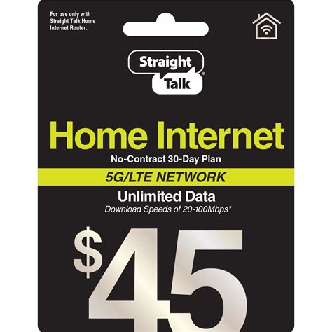 Straight Talk $45 Home Internet Unlimited Data No-Contract 30-Day Plan ...