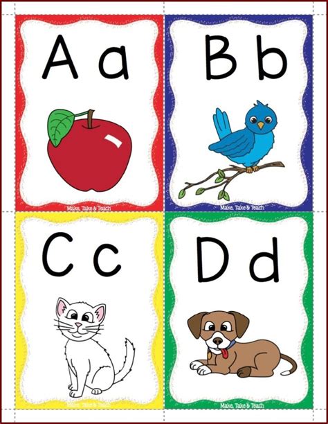 Unique Letter A Flashcards With Pictures Numbers Free