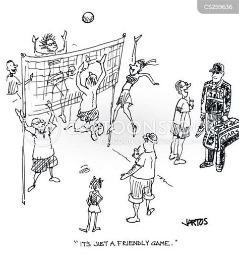 Beach Volleyballs Cartoons and Comics - funny pictures from CartoonStock