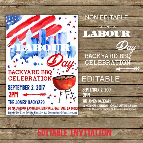 Labor Day Backyard BBQ Memorial Day BBQ Labor Day Banner - Etsy