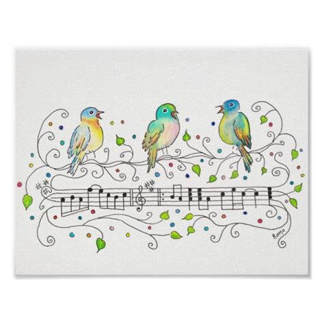 Three Little Birds Poster | Zazzle | Bird poster, Three little birds ...