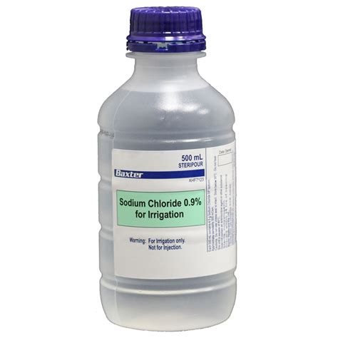 Sodium Chloride 0.9% 500ml - Baxter | MEC The Medical Equipment ...