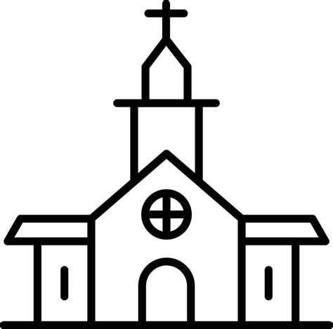 Church Outline Icon 9247883 Vector Art at Vecteezy