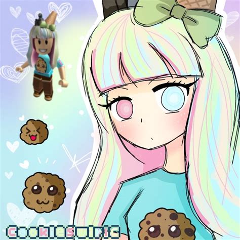 Done!! So...who is #cookieswirlc fans guy?🍪 # :3 (I draw her in #roblox ...